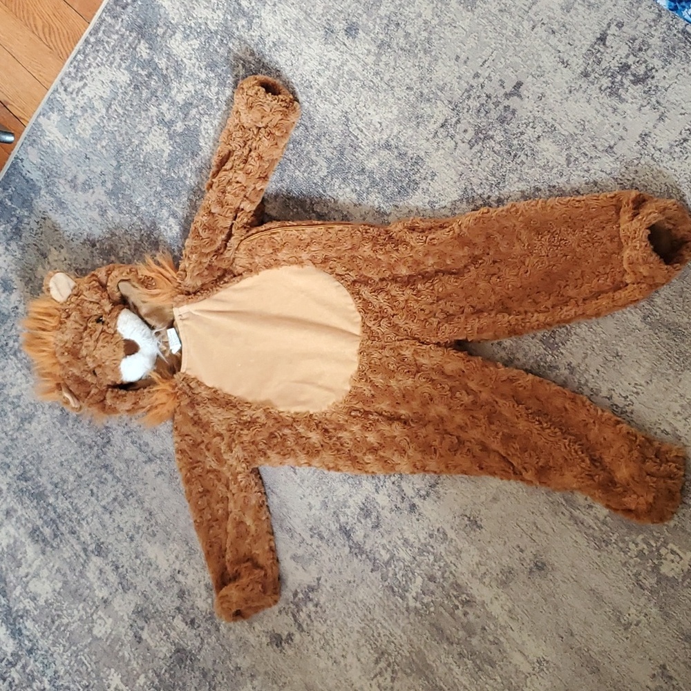 Brown Lion Kids Halloween Costume Plush One-Piece